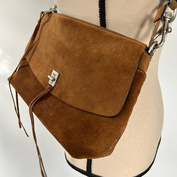 Rebecca Minkoff Darren Large Suede Crossbody/or Shoulder Bag - Picture 3 of 7